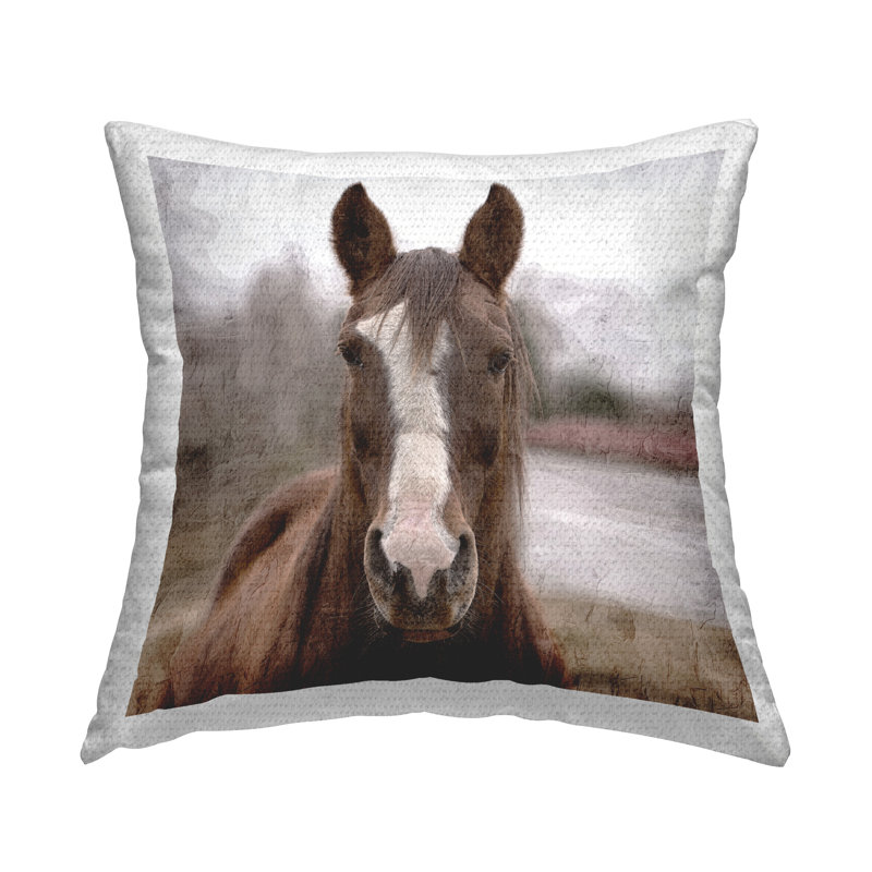 Coussin Rustic Brown Horse