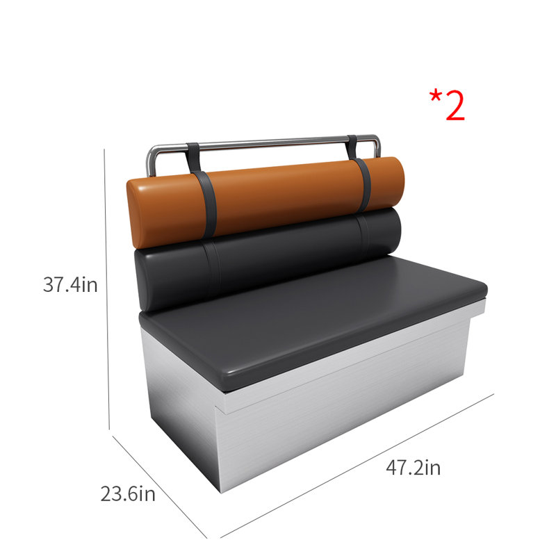 Banc de rangement en acier inoxydable