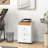 3 Drawer Home Office Storage Cabinet, Office Drawer On Wheels With Removable Tray, Under Desk Printer Stand With Storage-1213591324