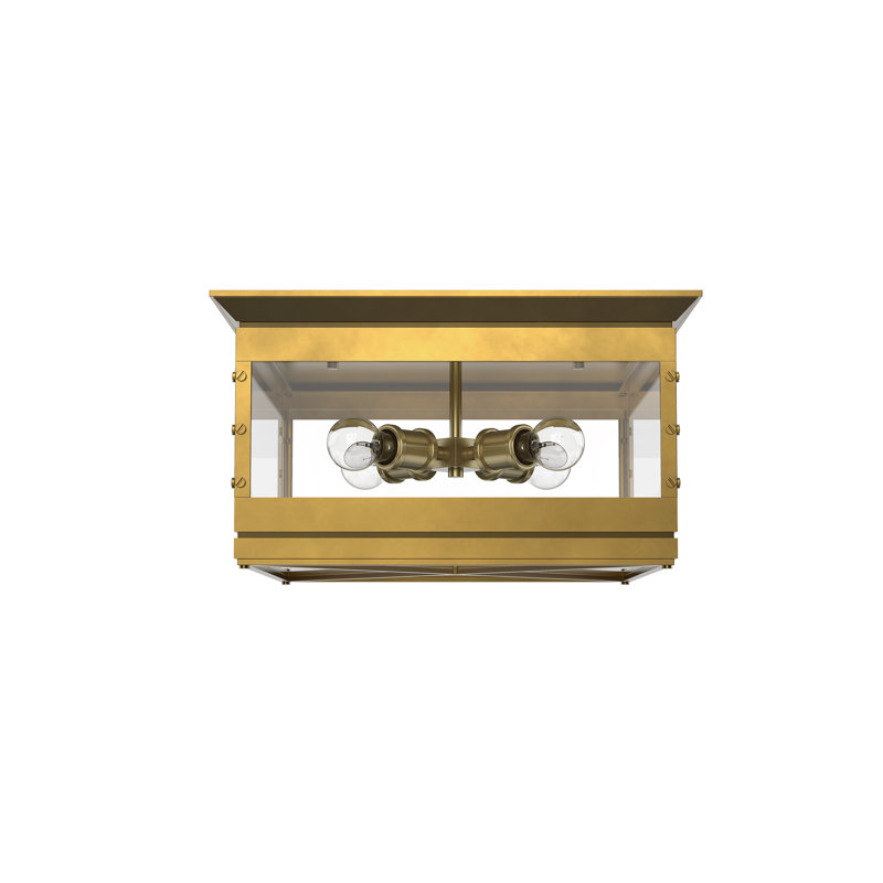Douglas 4 - Light Flush Mount, Vintage Brass