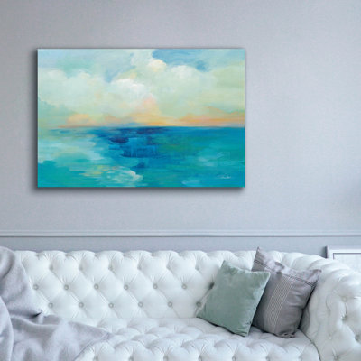 Toile épique «Aquarelle Sea» par Silvia Vassileva, 60 po x 40 po