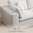 108" L-shaped Sectional Couch, Compression Sofa, White Chenille-830632714