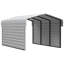 Steel Carport With 2 Side Wall Kits, 10X15X7