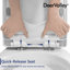 Toilette compacte monobloc ronde peu encombrante à fixation sur le sol avec chasse d'eau haute efficacité DeerValley Liberty (siège inclus)-94079161-81774969