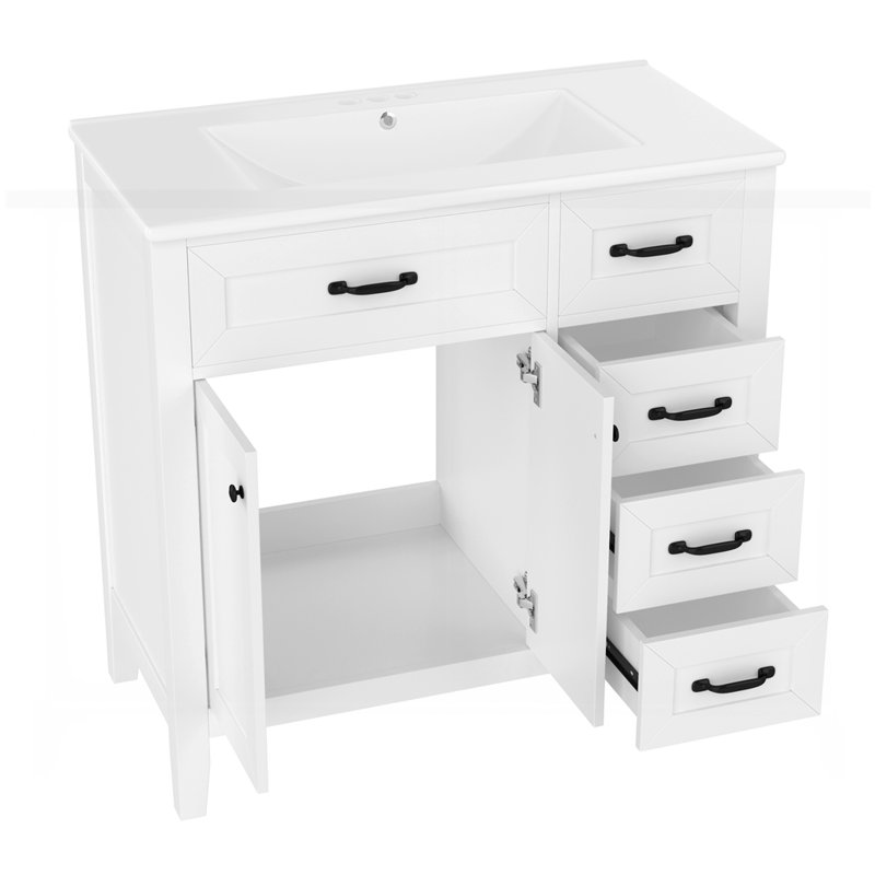 Meuble-lavabo 36 po avec lavabo, Blanc