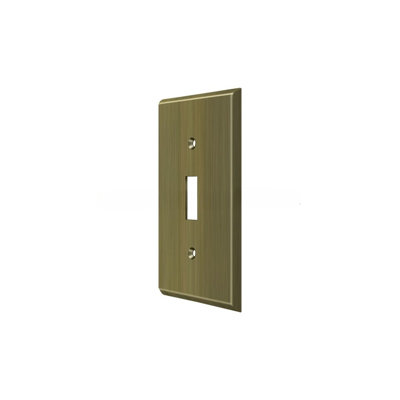 Deltana SWP4751U5 Switch Plate; Single Standard; Antique Brass Finish