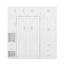 Lit escamotable simple avec casiers et armoires