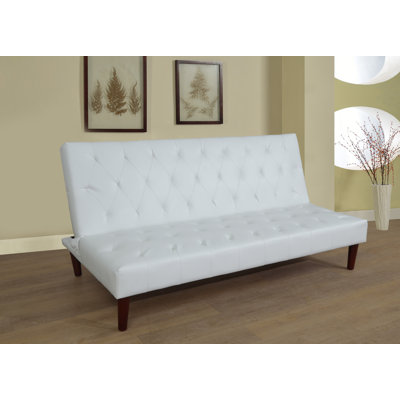 Vivier 75 " Faux Leather Convertible Sofa