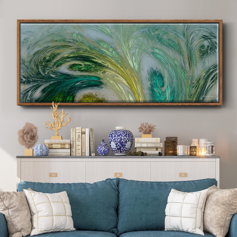 Altitude V- Framed Canvas, 8" H x 20" W