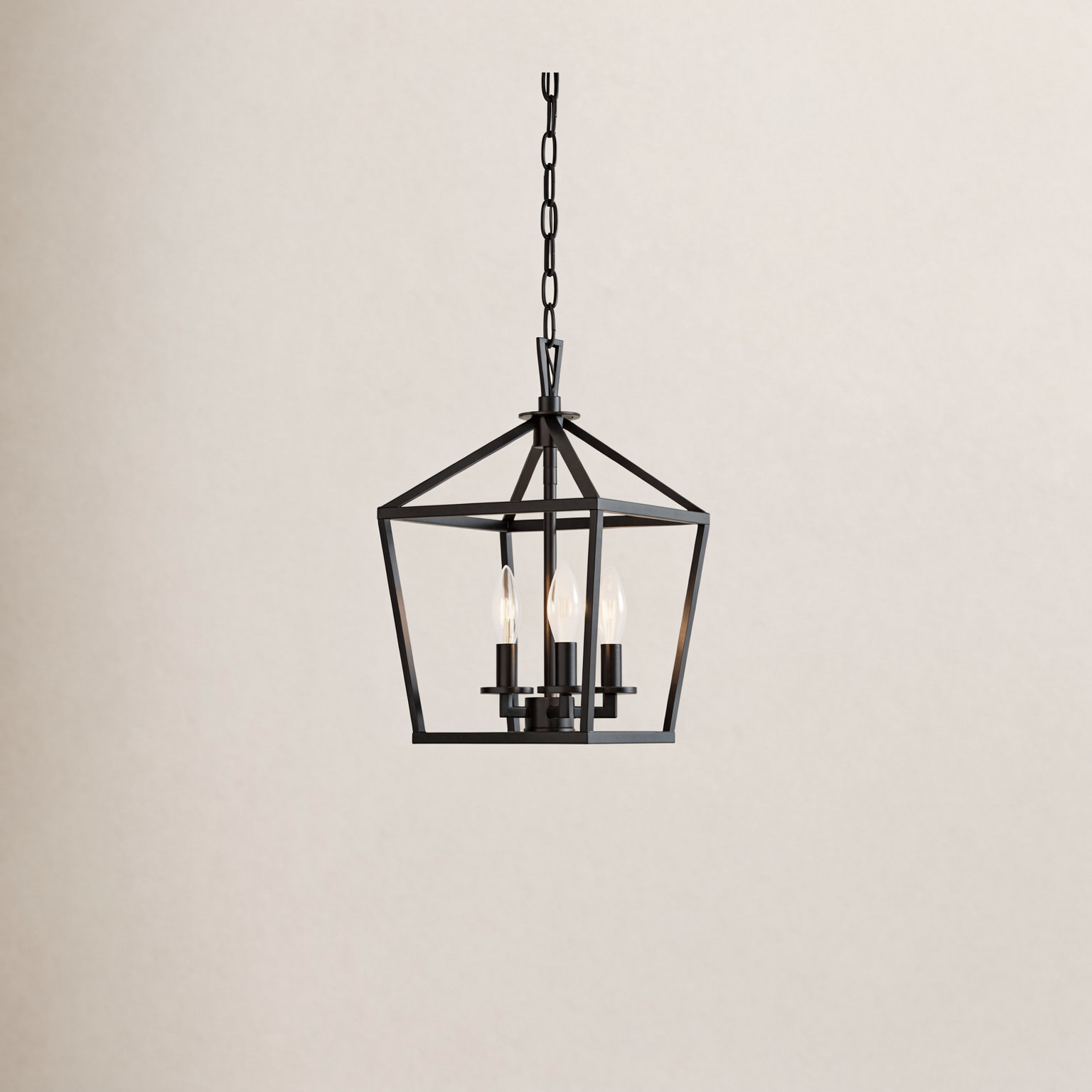 Hastings 3-Light Chandelier, Matte Black