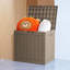 Outdoor Storage Box Resin Deck Box 31 Gallon Patio Waterproof Organizer