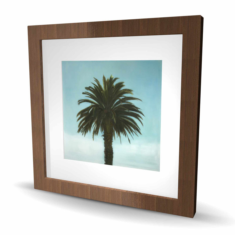 Palmier tropical - reproduction encadrée pour la décoration de chambre à coucher, H 16 po x l 16 po