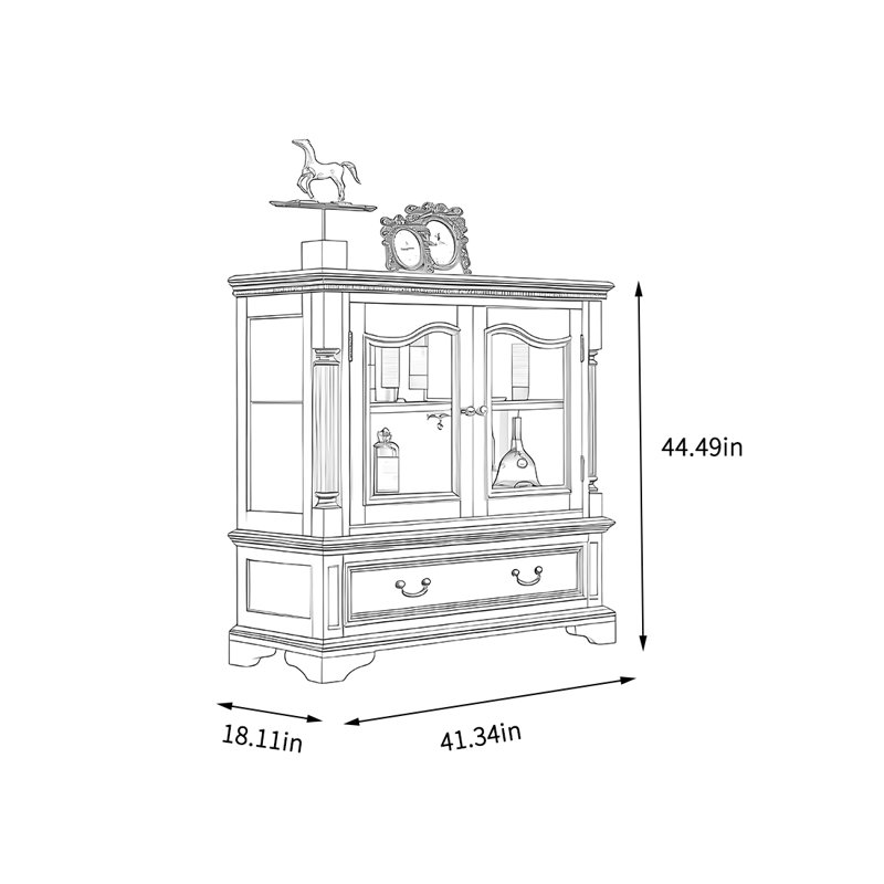 Armoire de rangement de salon rétro