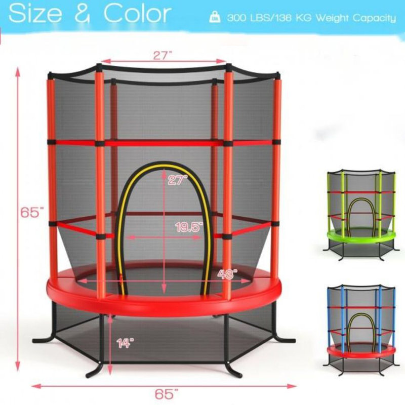 Trampoline 65 'pour enfants, Rouge
