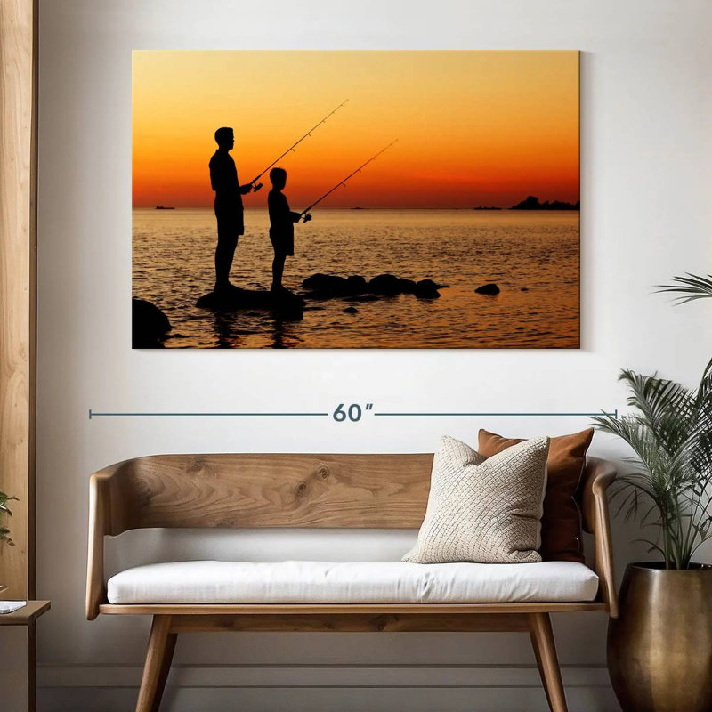 Senne Dad And Son Pêche, H 34 po x l 51 po