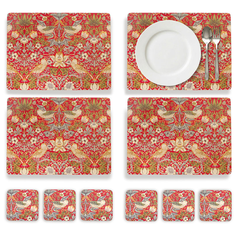 Ensemble de napperons et sous-verres Pimpernel