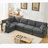 Versatile Modular Sectional Sofa Set With Soft Linen Upholstery And Rolled Arms
