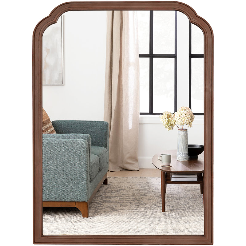 Miroir mural Ancalin, Noyer, 30 po x 22 po