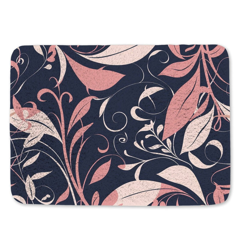 Bercher Microfiber / Microsuede Non-Slip Bath Mat, 21" W x 34" L