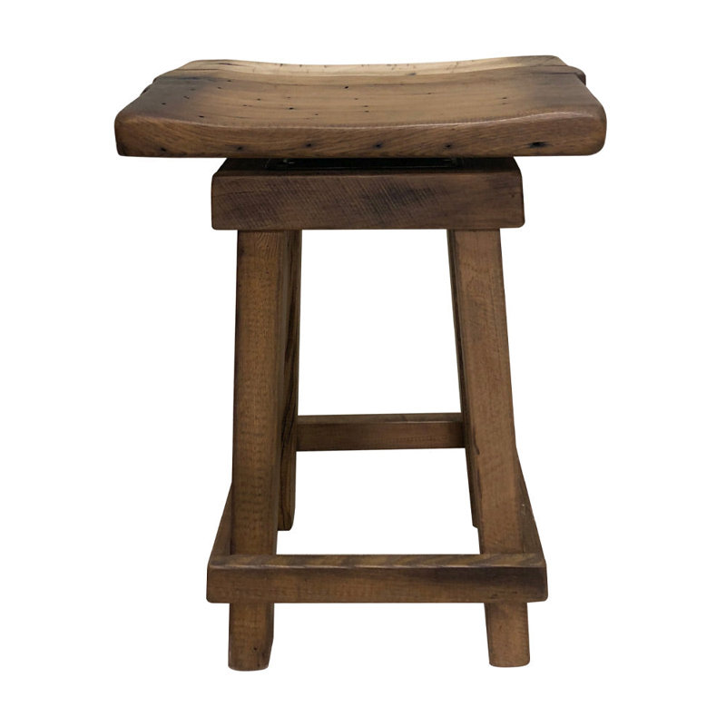 Bayfield Rustic Backless Swivel Bar Stool