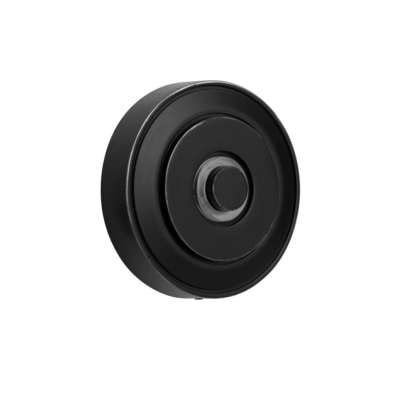 Surface Mount Lighted Push Button, With Round LED Halo Light In Flat Black