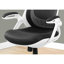 Chaise de bureau moderne avec hauteur ajustable, filet respirant gris, base en métal, siège de travail à hauteur d'assise confortable, pivotant à 360 degrés, revêtement en filet