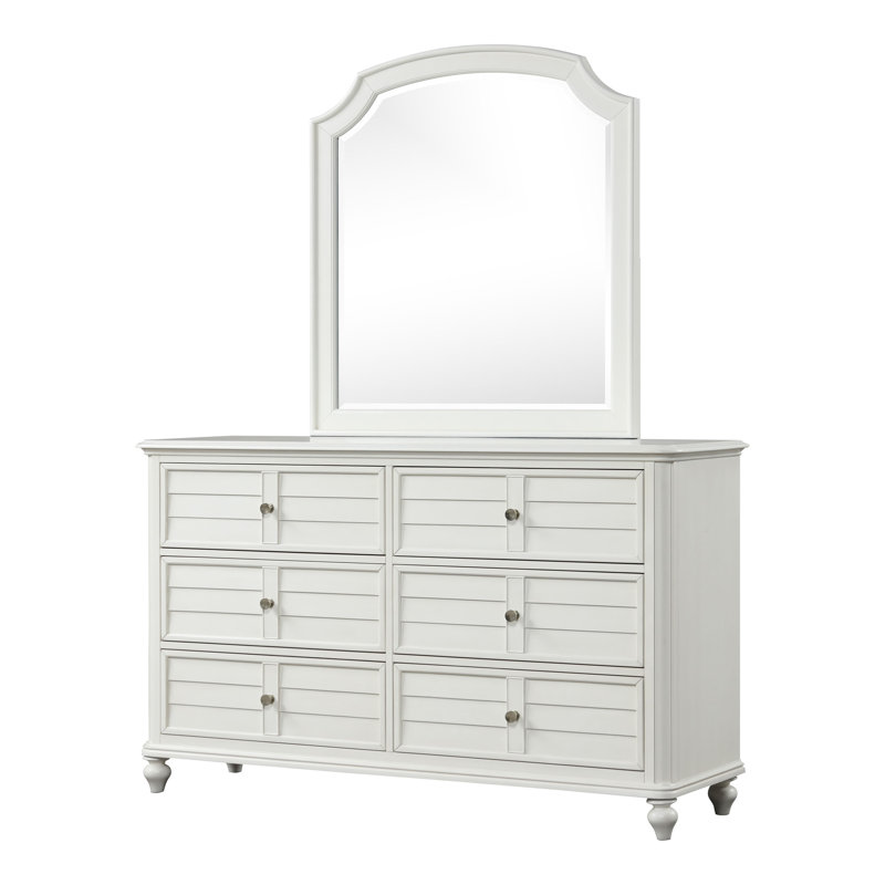Commode 6 tiroirs avec miroir Brumfield