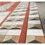 Carreau de marbre blanc, or, rouge et gris - 12 po x 24 po pour les carreaux de maison gris, pierre naturelle