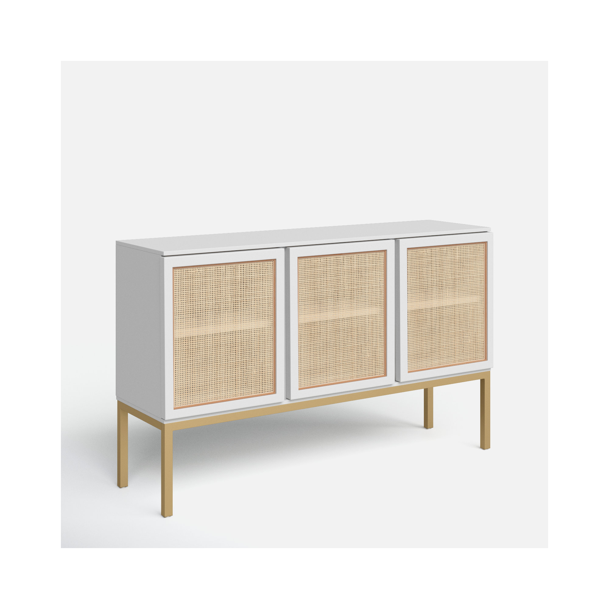 Ehren 54'' Sideboard, White/Gold