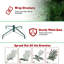 Arbre de Noël 7 pi avec 200 lumières DEL blanc chaud - arbre en PVC mince avec 469 pointes, conception compacte, support en métal stable, facile à assembler-634587850-634587847