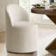 Chaise pivotante en lin avec roulettes cachées-421601429-435872614