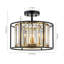 Plafonnier semi-encastré en cristal 3 lumières Sarino