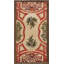Antique 5 Pointed Star and Leaf Pattern American Hooked Rug