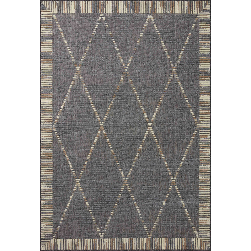 Ranata Loloi II Rainier Slate Indoor/Outdoor Area Rug, Rectangle 11'6" x 15'