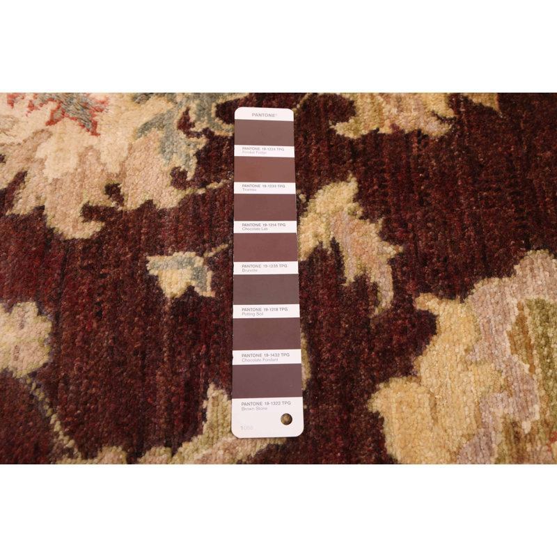 Tapis brun foncé Peshawar Oushak 9 pi 9 po x 14 pi 6 po