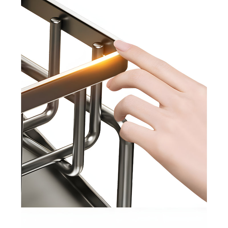 Porte-éponge de cuisine, support à vaisselle sans perceuse, organisateur d'évier de comptoir pour éponges à vaisselle et outils de nettoyage, solution de rangement de cuisine peu encombrante