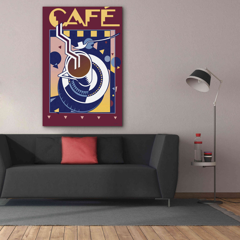 «Cafe» par David Chestnutt - reproduction sur toile tendue, H 60 po x l 40 po x P 1,5 po