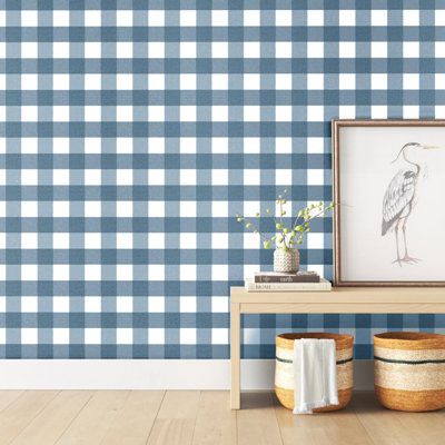 Rouleau de papier peint texturé L 33 pi x l 20,5 po Bannruod Gingham