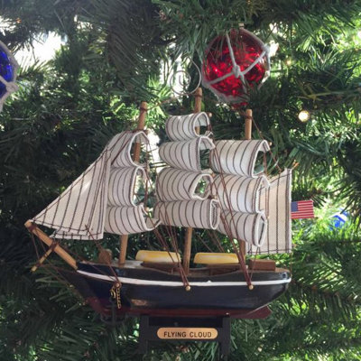 Ornement de Noël nuage bateau