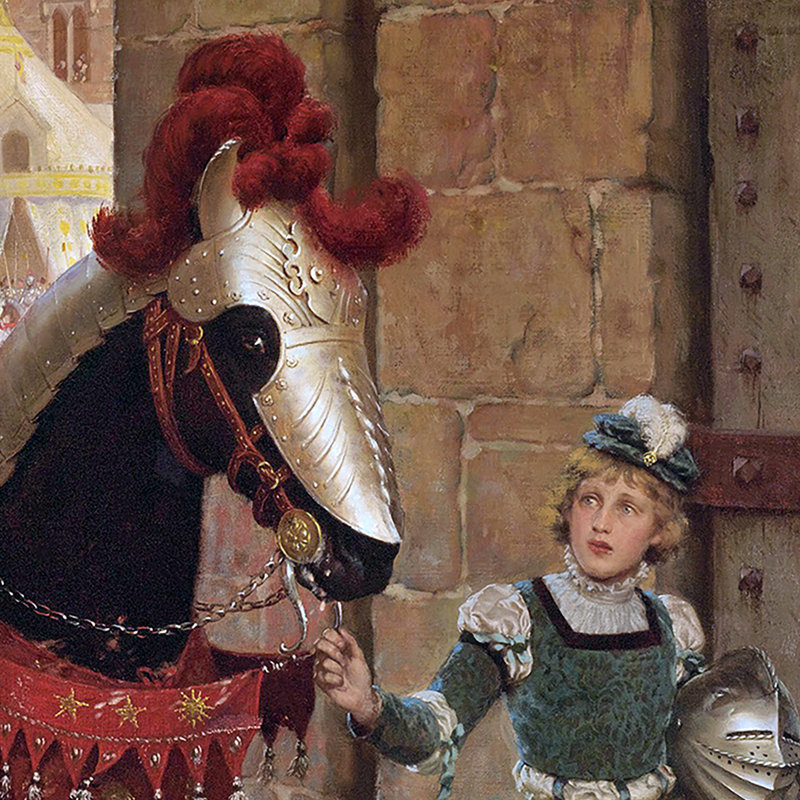 "Vanquished" par Edmund Blair Leighton sur toile, H 22,25 po x l 29,25 po