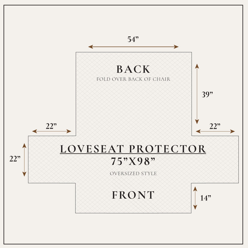 Protecteur de meubles pour causeuse en velours ultra-doux, Polyester gris
