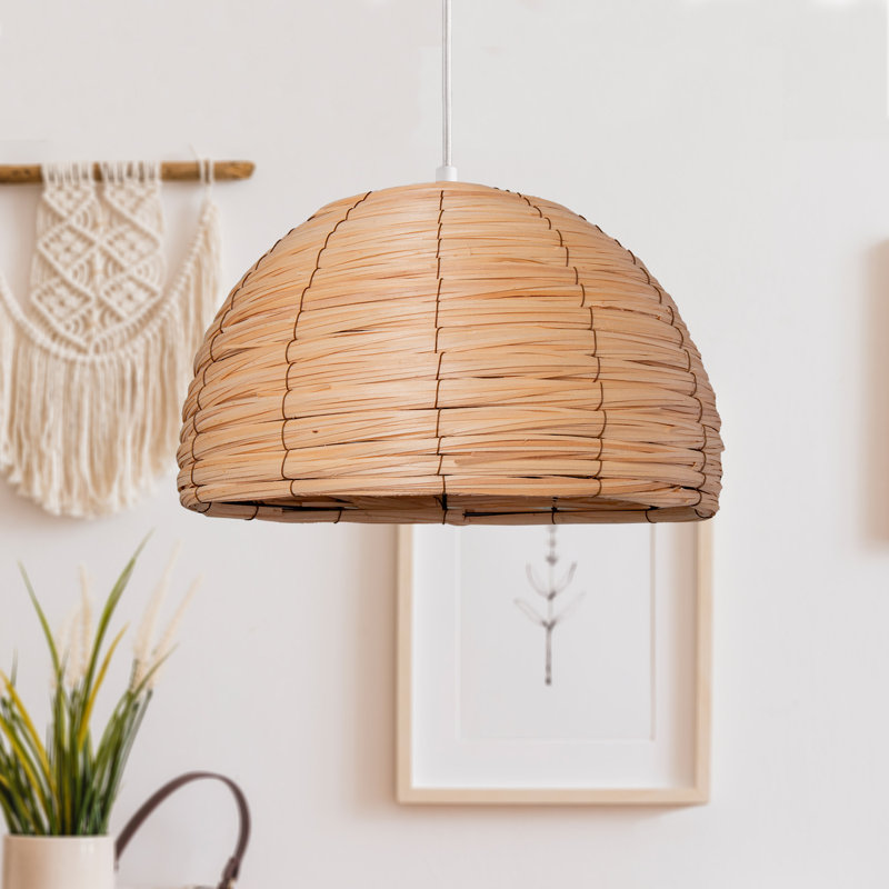 Potlatch 1 - Light Dome Pendant, Natural, White