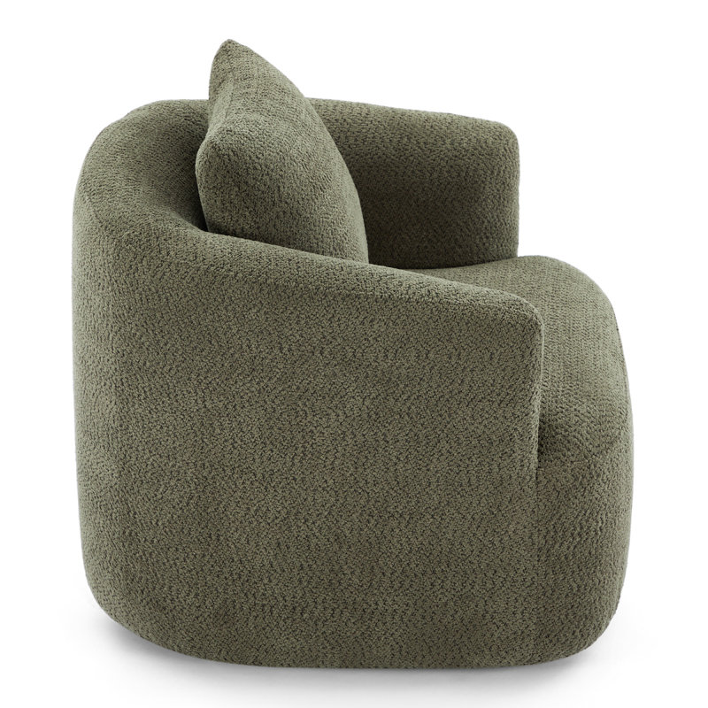 Fauteuil en cuir italien Global United, Light Blue, Gray