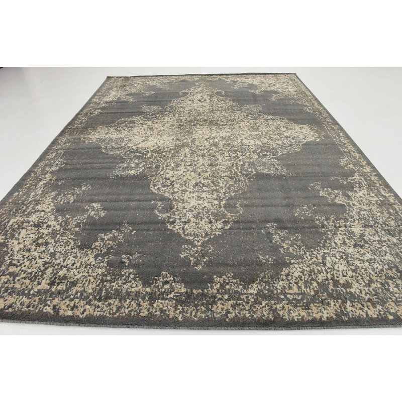 Tapis oriental gris Tobitha, Rectangle 8 pi x 10 pi
