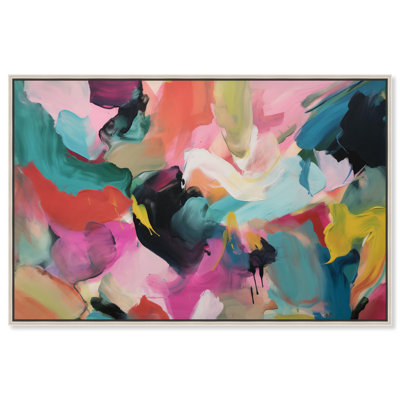Colorful Glowwave Canvas Maximalist Abstract by Art Remedy