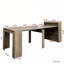 Table de salle à manger extensible moderne avec rangement, de 36,6 po à 98,4 po-130188430