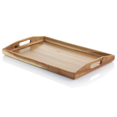 Groveland Acacia Wood Tray With Handles