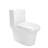 White Ceramic 1.1/1.6 Flushing Toilet, Comfort Height, Soft Close Seat, & One , Height 15.55 In,