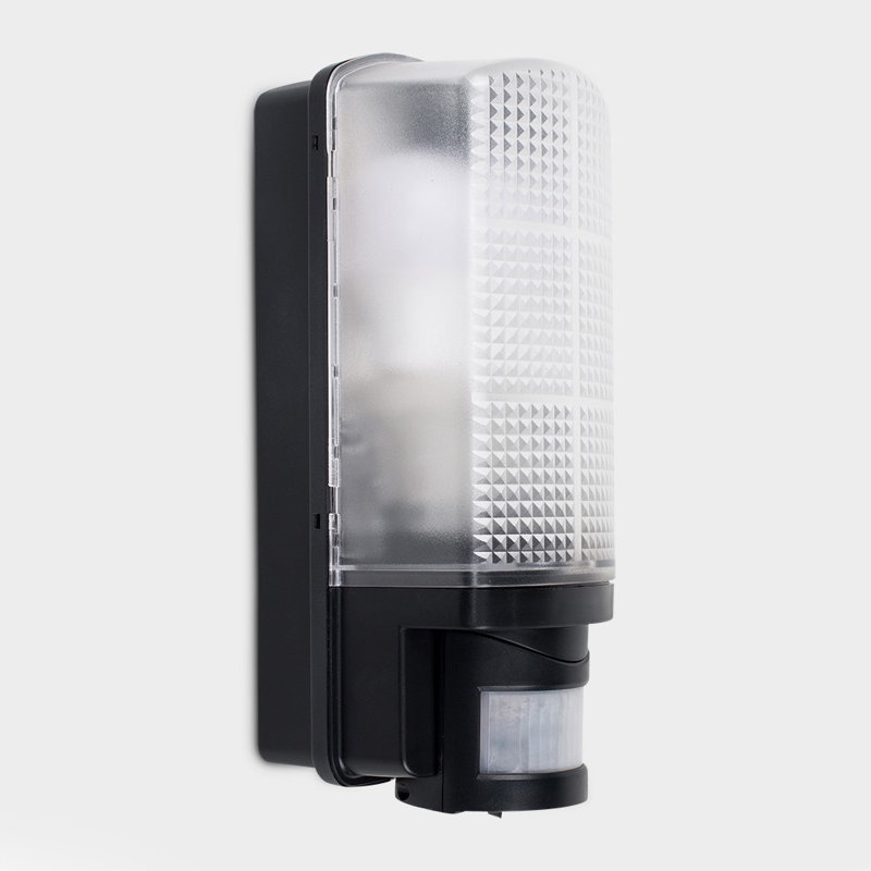 Lightsey Black 28cm H Outdoor Bulkhead Light, 3000