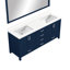 Spacious Double Bath Vanity with Quartz Top and Large Mirror-110822080